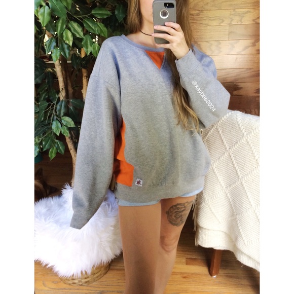 Vintage Sweaters - 🌿 Vintage Cozy Color Block Boyfriend Crewneck 🌿